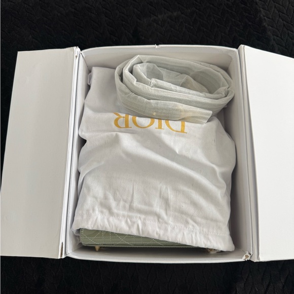 Dior Medium Lady Bag in Stone Gray - Picture 9 of 12